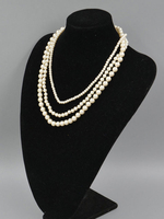 Accessories de Flapper Robe années 1920 Great Gatsby White Pearl Flapper Layered Collier Déguisements Halloween