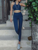 Activewear Yoga Vêtements Bleu Sans Manches Sexy Workout Clothing Stretchy