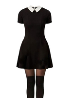 Addams Family Values Mercredi Addams Robe Cosplay Costume Halloween