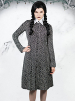 Addams Family Values Mercredi Addams Robe Cosplay Costume Halloween