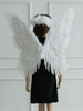 aile Ange de Toussaint fête de mariage avec ailes et ailes de plume rose orange blanche pour adultes Déguisements Halloween