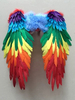 aile Ange de Toussaint fête de mariage avec ailes et ailes de plume rouge pour adultes Déguisements Halloween