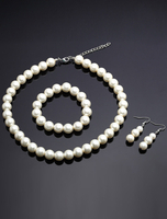 Alliage bijoux de mariée ensembles perles parures de bijoux de mariage