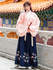 Ancien Costume Chinois Hanfu Traditionnel Floral Femme Haut Et Jupe Tenue Déguisements Halloween