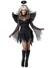 Angel Costumes dDéguisements Halloween Black Semi Sheer Femmes Costumes de Fêtes