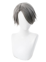 Anime Boy Déguisements Halloween Cosplay Perruque Perruque Courte Gris