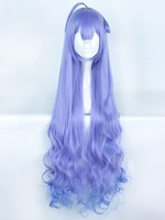 Anime Kawii Fille Long Violet Perruque Cosplay Curly Déguisements Halloween