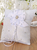 Anneau coussin oreiller dentelle perles rubans oreillers de mariage
