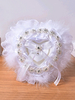 Anneau de mariage porteur oreiller dentelle dîner de répétition de printemps oreillers de mariage blanc