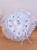 Anneau porte oreiller dentelle blanche mariage oreillers de mariage chic