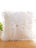 Anneau porteur oreillers de mariage dentelle blanche strass fournitures de cérémonie de mariage