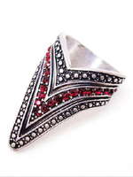 Anneaux en métal de couleur fendue Bijoux pour femmes