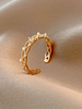 Anneaux en métal doré clair rond brillant strass cristal femmes bijoux