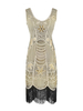 Années 1920 Costume clapper robe Great Gatsby or glands Vintage Charleston robe Déguisements Halloween