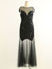 Années 1920 Grande Robe Gifby Costume Flapper Robe Noire Toussaint Rétro Femmes Robes De Paillettes Déguisements Halloween