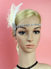 Années 1920 Great Gatsby Bandeau Flapper Headpieces Plume Strass Femmes Rétro Accessoires De Cheveux Déguisements Halloween