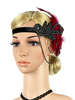 Années 1920 Great Gatsby Bandeau Strass Plume Femmes Rétro Accessoires De Cheveux Flapper Bandeau Déguisements Halloween