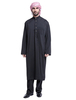 Arabe Hommes Vêtements Stand Col manches longues Bouton 2 Pièce Ensemble Musulman Outfit