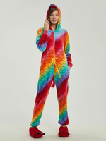 Arc en Ciel Unicorn Pajamas Kigurumi Carnaval Onesie 2021 Pegasus Fish Scales Flannel Unisex Adultes Dessin Animé Cosplay Costume Carnavals Déguisements Halloween