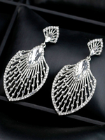 Argent boucles doreilles de mariage strass bijoux de mariage percés