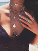 Argent Collier Layered Collier Shell Pendentif