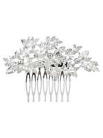 Argent mariage peigne strass coiffures perlé accessoires de cheveux de mariée