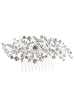 Argent mariage peigne strass coiffures perlé accessoires de cheveux de mariée