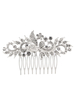Argent peigne mariage strass perlé accessoires de cheveux de mariée