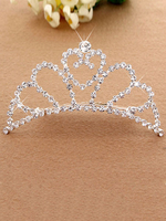 Argent princesse Tiara Ballet danse peigne perles Accessoires cheveux Party pour les enfants Déguisements Halloween