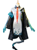Arknights crépuscule Cosplay Costume robe Bracelet gants boucles doreilles queue pardessus 6 pièces ensemble jeu Cosplay Costume ensemble complet