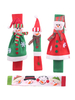Articles de fête de Noël Couverture de poignée de micro-ondes Décorations de costumes 4 pièces Déguisements Halloween