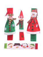 Articles de fête de Noël Couverture de poignée de micro-ondes Décorations de costumes 4 pièces Déguisements Halloween