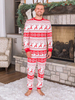 Assortiment de Noël en famille pour pyjama Ensemble de 2 pièces haut de pantalon rouge à carreaux en polyester pour adultes