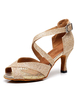 Attrayantes Chaussures de latine en Synthétique à talons aigus courroie ajustable peep-toe