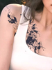 Autocollant de tatouage corsage sexy clavicule poitrine à base de plantes semi-permanent