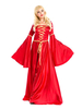 Avant Halloween Renaissance robe Polyester Medival Red Lace Up Cosplay Costume
