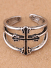 Bague en argent Croix ouverte anniversaire cadeau bijoux