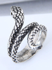Bague en argent serpent rétro cadeau anniversaire bijoux
