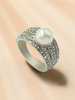 Bagues Argent Alliage de Zinc Strass Imitation Perle Bijoux Femmes