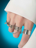 Bagues en métal argenté Chaînes sans pierre 1 pièce Bijoux pour femmes