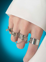 Bagues en métal argenté Chaînes sans pierre 1 pièce Bijoux pour femmes