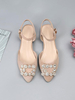 Ballerines Abricot Terry Bout Pointu Strass Ballerines