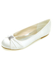 Ballerines de mariage et soirée en satin plissé avec strass