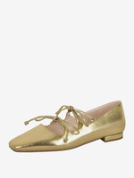 Ballerines en cuir PU à bout carré et boucle pour femmes