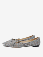 Ballerines en cuir PU à bout pointu paillettes femmes