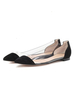 Ballerines en cuir PU à bout pointu pour femmes
