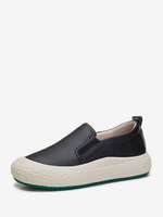 Ballerines En Cuir Pu À Bout Rond Chaussures Femme Décontractées