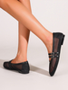Ballerines En Maille Mary Jane Chaussures Plates Femme À Bout Rond Avec Boucle