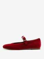 Ballerines en velours à bout rond Mary Jane Ballerines pour femmes