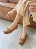 Ballerines femmes avec nœuds chaussures plates simple à bout carré